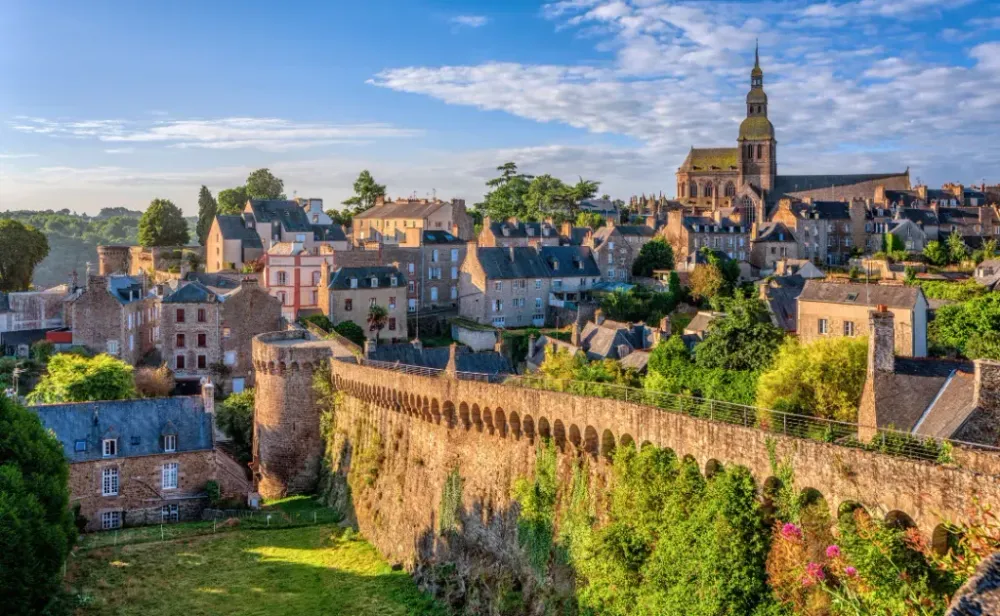 Medieval Old town of Dinan, Brittany, France